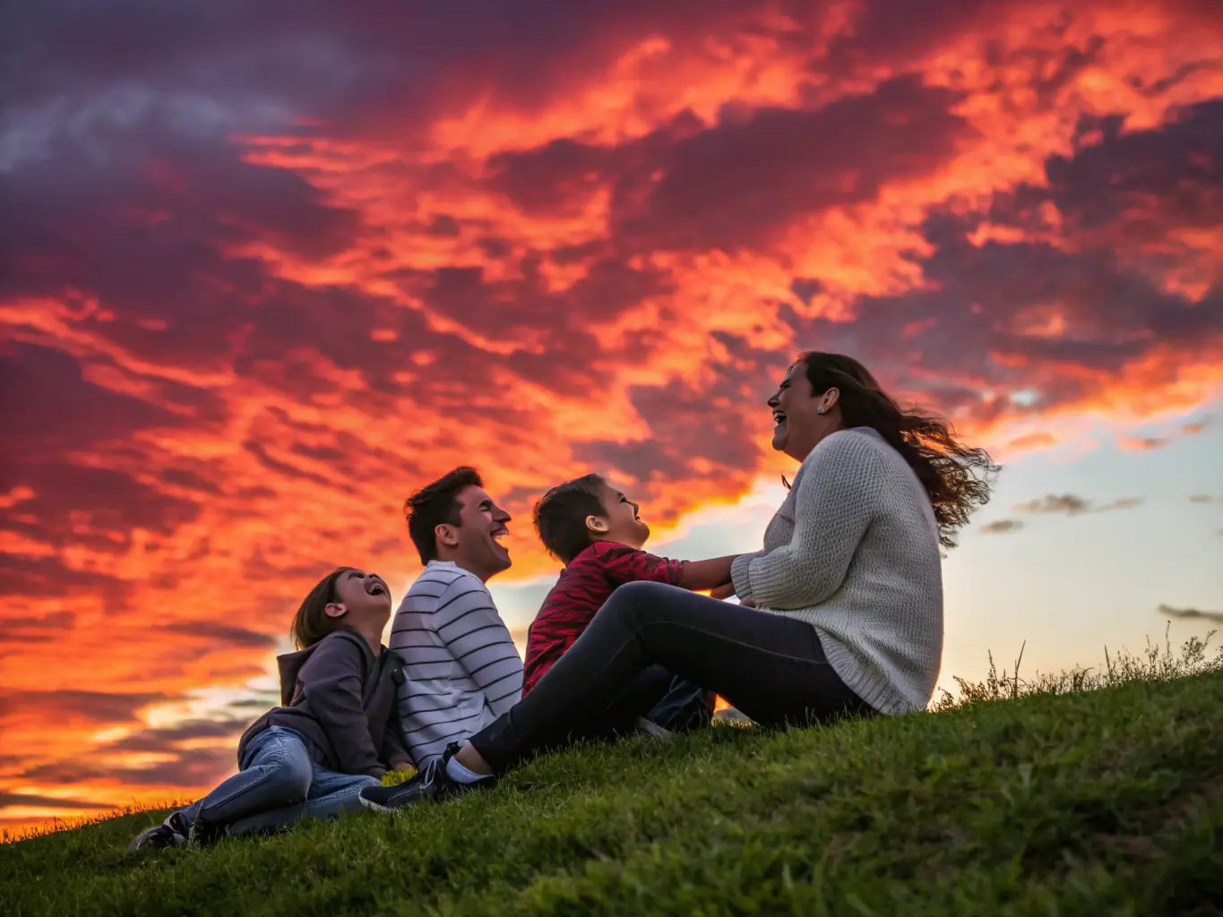 An image of a family happily planning their future finances together, set against the backdrop of a beautiful South African landscape, symbolizing financial security and peace of mind.